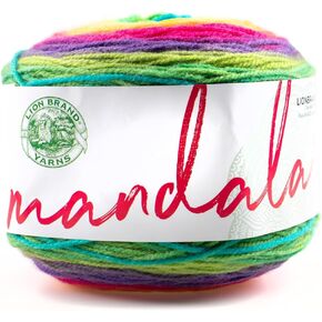CRAFT COUNTY Mandala Yarn for Crocheting – 100% Acrylic –Spirit — 590-Yard Ball Great for Beanies, Scarf, Small Shawls, Sewing Crafting, Knitting Projects – Lightweight to Make Gift for Loves