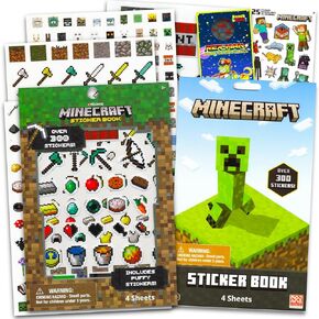 Minecraft Sticker Set ~ Bundle Includes 600+ Minecraft Game Stickers Plus Door Hanger | Minecraft Party Supplies