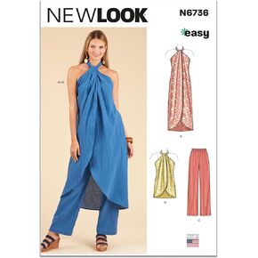 New Look Easy to Make Misses' Tops and Pants Sewing Pattern Packet, Design Code M8301, Sizes 6-8-10-12-14-16-18, Multicolor