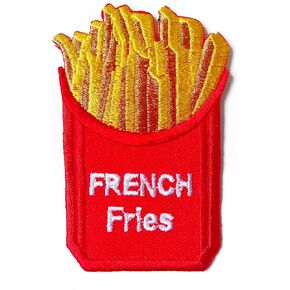 French Fries Chips Potatoes Embroidered Sew on Iron on Patch for Backpacks Jeans Jackets Clothing