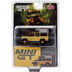 True Scale Miniatures Model Car Compatible with Land Rover Defender 110 1989 Camel Trophy Amazon Team Japan 1/64 Diecast Model Car Mini GT MGT00751