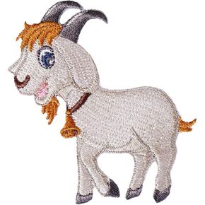 Billy Goat Embroidered Iron On Patch Animal Wildlife Back Pack Camping