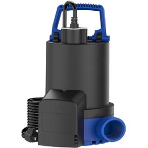 مضخة مياه غاطسة AgiiMan، مضخة مستنقع 1/3HP 2450GPH مع صمام فحص 3/4 بوصة، سلك طاقة 10 أقدام، مضخة مياه للأقبية