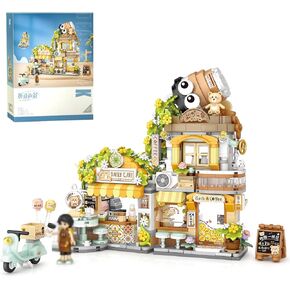 MEIEST Mini City Shop Street View Building Blocks Model Set,Simulation Animals Architecture Collection Particle Construction Building Bricks Toy,Home Decoration (Taiyaki)