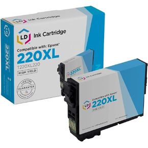 LD Products Remanufactured Replacement for Epson 220XL Ink Cartridges 220 XL T220XL220 High Yield (Cyan) for XP-320, XP 420, XP-424, Workforce WF-2630, WF-2650, WF2660, WF-2750, WF-2760
