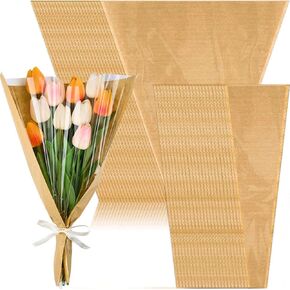Kavoc 100Pcs Valentine's Day Flower Bouquet Wrapping Paper Floral Bouquet Sleeve Bulk Flower Bag Paper for Day Bridal Shower Birthday Wedding Gift Wrapping