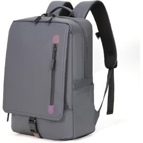 Casual Daypack Backpack, Padded Laptop Compartment, Water-Resistant, 16×11.5×5 in (gray, 16 in)