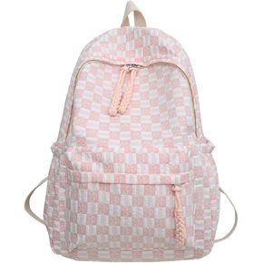 Y2K Aesthetic Women Backpack Kawaii Cute Backpack Preppy Backpack 17.3 inch Laptop College Backpack Pink