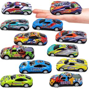 SeeuFun 12 Pack Race Cars 1:64 Scale Pull Back Racing Cars Die cast Cars Toy Vehicles Playset,Party Favors, Goodie Bag Stuffers, Vehicles Toys Gift for Boys and Girls (Classic Edition)