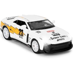 BDTCTK Compatible for 1:32 Nissan GTR50 Model Car, Diecast Collectible Pull Back Toy Car with Sound and Light for Adults Kids Boys Girls, Gift Grey
