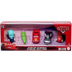 Mattel Cars 3 Salt Fever Revo Kos, Nile Speedcone, Road Trip Lightning McQueen, Datz Jammin and Royce Revsley Diecast Car 5-Pack