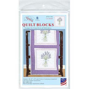 Jack Dempsey Needle Art Lavender, White