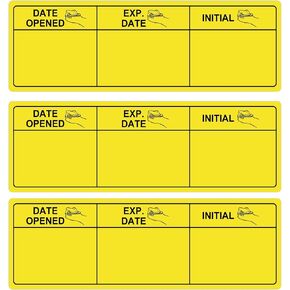 Color Size Shape Medication Stickers 1/2 x 1.5 Inch - Green Medical Labels 1000 Pcs/Roll (Yellow)