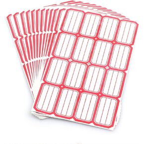 12 Sheet / 576pcs Self-Adhesive Label Stickers for Office Supply Laboratory Label Product Classification Stationery Stickers Price Tag Post Writable Blank Sticker 3.2x1.1cm