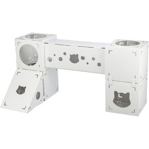 TRIXIE Casa Cara Modular Cardboard Cat Condo, Corrugated Indoor Cat Condo & Play Tower, Individually Combinable Modules for Playing and Relaxing, 100% Recycled Material for Cats up to 18 lbs