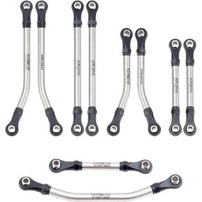 10PCS Grade 5 Titanium High Clearance Chassis Links and Steering Links Set for Redcat Ascent-18 1/18 Scale RC Rock Crawler Upgrades