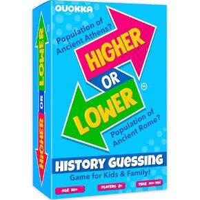 QUOKKA Board Game for Kids - Family Card Game for Kids and Adults - Higher or Lower | Guess Fun Questions | Easy to Learn | 2 + Players - Challenge Game for Family Night