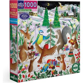 eeBoo Piece & Love: The Little Tree - 1000 Piece Puzzle - Adult Square Jigsaw, 23x23, Includes Image Reference Insert, Glossy Pieces