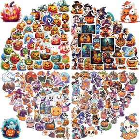 200 PCS Halloween Stickers for Kids Lovely Ghost Cute Pumpkin Black Cat Style Stickers for Water Bottle Laptop Computer Phone Halloween Party Favors Gifts for Adults Teens