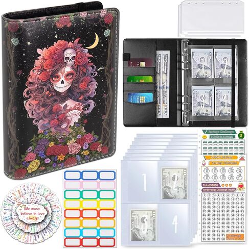 100 Envelopes Money Saving Challenge, Money Saving Budget Binder with Cash Envelopes, Motivational Process to Save $5050, A5 Saving Challenge Book - Cute Dog Paw Prints in Kuwait