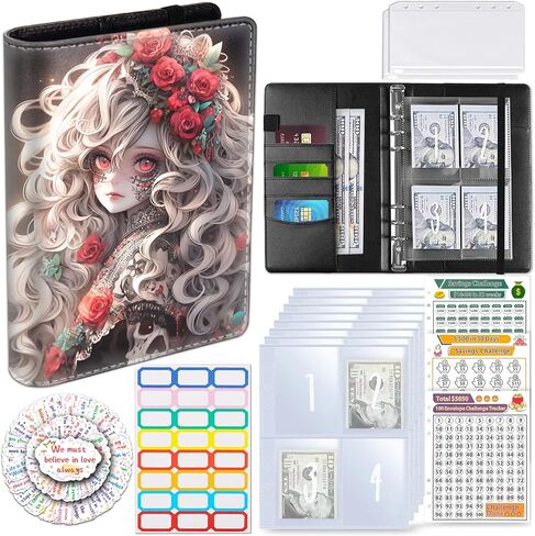 100 Envelopes Money Saving Challenge, Money Saving Budget Binder with Cash Envelopes, Motivational Process to Save $5050, A5 Saving Challenge Book - Cute Dog Paw Prints in Kuwait
