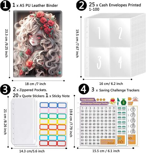 100 Envelopes Money Saving Challenge, Money Saving Budget Binder with Cash Envelopes, Motivational Process to Save $5050, A5 Saving Challenge Book - Cute Dog Paw Prints in Kuwait