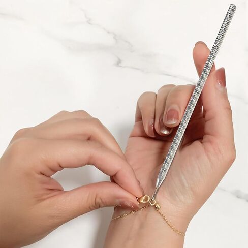 Bracelet Helper Tool Upgraded Jewelry Clasp Helper, Portable Fastener Helper for Bracelet, Bracelet Buddy Fastening Jewelry Tool, Bracelets Fastener Helper Bracelet Keychain Zipper Helper (Silver) in Kuwait