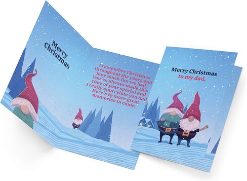Prime Greetings Christmas Card For Dad, Made in America, Eco-Friendly, Thick Card Stock with Premium Envelope 5in x 7.75in, Packaged in Protective Mailer in Saudi Arabia