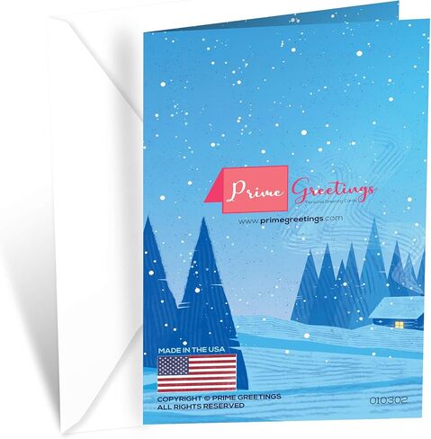Prime Greetings Christmas Card For Dad, Made in America, Eco-Friendly, Thick Card Stock with Premium Envelope 5in x 7.75in, Packaged in Protective Mailer in Saudi Arabia