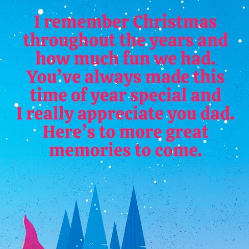 Prime Greetings Christmas Card For Dad, Made in America, Eco-Friendly, Thick Card Stock with Premium Envelope 5in x 7.75in, Packaged in Protective Mailer in Saudi Arabia