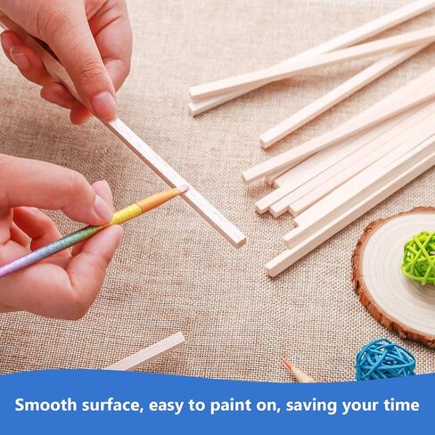 280 Pieces Balsa Wood Strips 1/8 x 1/8 x 12 Inch Balsa Wood Sticks Square Wooden Dowels Wood Dowel Rods Unfinished Wood Strips for Crafting Projects Models Making Supplies in Saudi Arabia