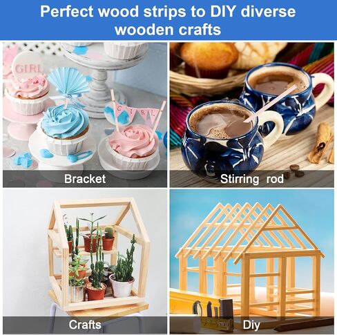 280 Pieces Balsa Wood Strips 1/8 x 1/8 x 12 Inch Balsa Wood Sticks Square Wooden Dowels Wood Dowel Rods Unfinished Wood Strips for Crafting Projects Models Making Supplies in Saudi Arabia