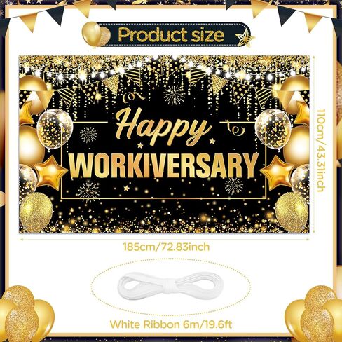 زخارف لافتة الذكرى السنوية للعمل السعيد، لافتة عمل سعيدة باللون الأزرق الذهبي، لافتة عمل سعيدة لذكرى العمل السنوية، زخارف خلفية لذكرى العمل السعيدة، لافتة تقدير الموظف، إمداد الذكرى السنوية للعمل لعامل الموظف in Kuwait