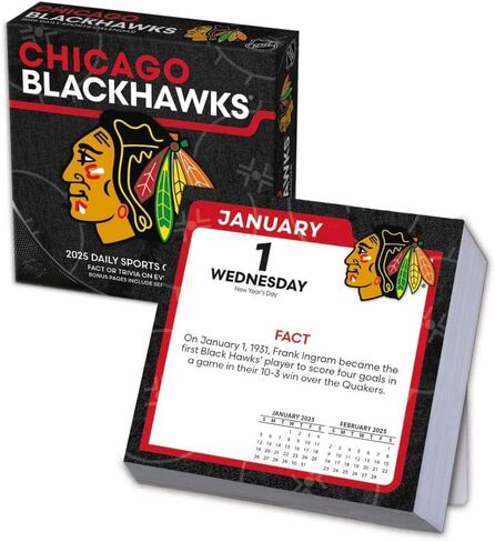 TURNER SPORTS Chicago Blackhawks 2025 Box Calendar (25998053084) in Saudi Arabia