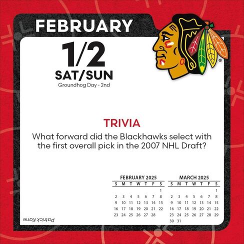 TURNER SPORTS Chicago Blackhawks 2025 Box Calendar (25998053084) in Saudi Arabia
