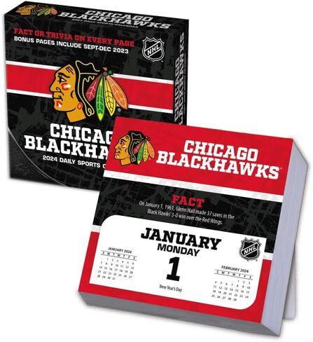 TURNER SPORTS Chicago Blackhawks 2025 Box Calendar (25998053084) in Saudi Arabia