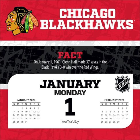 TURNER SPORTS Chicago Blackhawks 2025 Box Calendar (25998053084) in Saudi Arabia