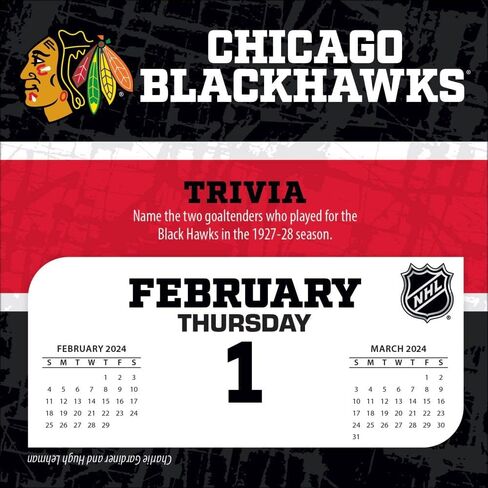 TURNER SPORTS Chicago Blackhawks 2025 Box Calendar (25998053084) in Saudi Arabia