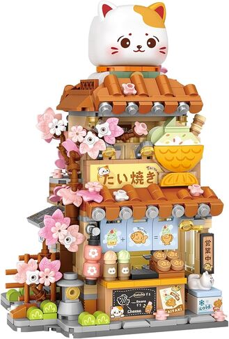 MEIEST Mini City Shop Street View Building Blocks Model Set,Simulation Animals Architecture Collection Particle Construction Building Bricks Toy,Home Decoration (Taiyaki) in Kuwait