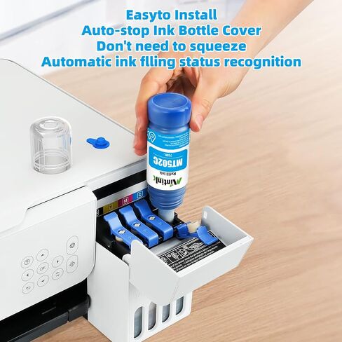 Mintin Refilled Ink Replacement for Epson 502 T502 Compatible with EcoTank ET-2760 ET-4760 ET-3760 ET-2850 ET-3850 ET-2700 ET-4750 ET-3700 ET-2750 ET-3750 ET-3710 Printer in Saudi Arabia