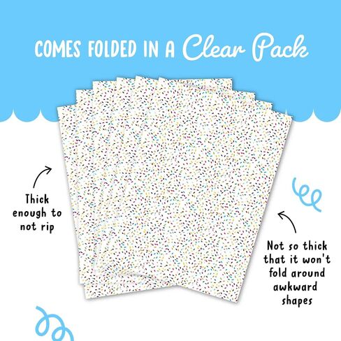CENTRAL 23 White Wrapping Paper - 6 Sheets Of Gift Wrap - Rainbow Sprinkle - Birthday Wrapping Paper For Men Women Kids - Comes With Stickers in Saudi Arabia
