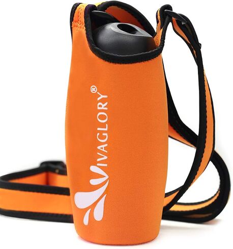 VIVAGLORY 25oz Stainless Steel Water Bottle & Neoprene Bottle Carrier Combo, Dog Drinking Bottles and Water Bottle Holder, Great for Hiking & Traveling with Pets in Saudi Arabia