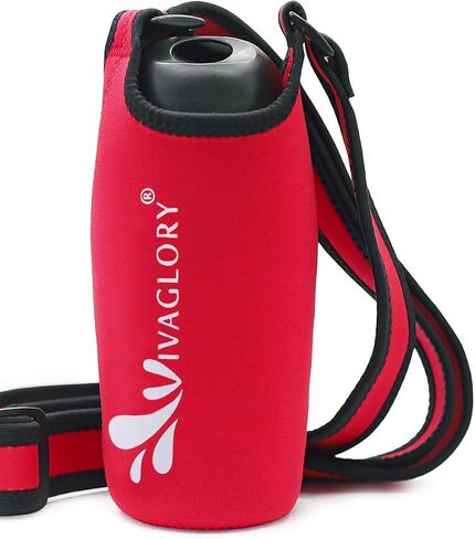 VIVAGLORY 25oz Stainless Steel Water Bottle & Neoprene Bottle Carrier Combo, Dog Drinking Bottles and Water Bottle Holder, Great for Hiking & Traveling with Pets in Saudi Arabia