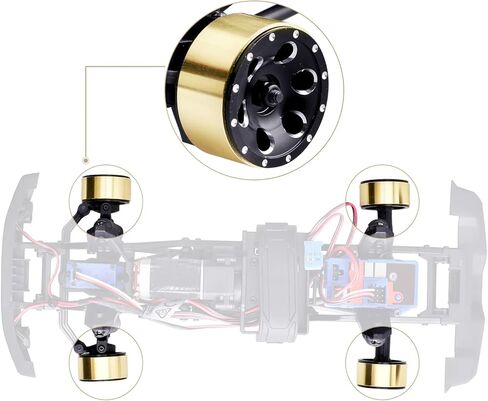 مشبك حلقي داخلي لعجلة الخرز 1.0 من النحاس من HobbyPark لـ 1/18 Traxxas TRX4M مع فواصل سداسية للعجلة ممتدة 6 مم in Kuwait