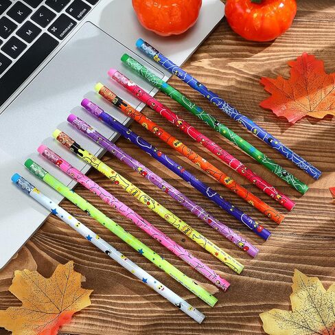 Halloween Pencils for Kids Bulk Color Changing Pencil Wooden Pencil Heat Activated Mood Pencil Assorted Color Thermochromic Pencils with Eraser for Kids Party(15 Pieces) in Saudi Arabia