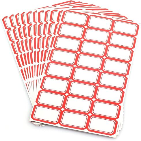12 Sheet / 576pcs Self-Adhesive Label Stickers for Office Supply Laboratory Label Product Classification Stationery Stickers Price Tag Post Writable Blank Sticker 3.2x1.1cm in Kuwait