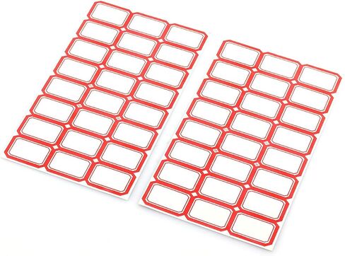 12 Sheet / 576pcs Self-Adhesive Label Stickers for Office Supply Laboratory Label Product Classification Stationery Stickers Price Tag Post Writable Blank Sticker 3.2x1.1cm in Kuwait