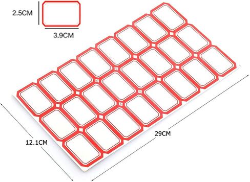 12 Sheet / 576pcs Self-Adhesive Label Stickers for Office Supply Laboratory Label Product Classification Stationery Stickers Price Tag Post Writable Blank Sticker 3.2x1.1cm in Kuwait