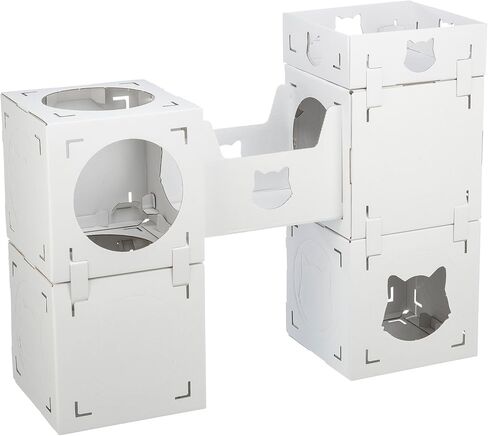 TRIXIE Casa Cara Modular Cardboard Cat Condo, Corrugated Indoor Cat Condo & Play Tower, Individually Combinable Modules for Playing and Relaxing, 100% Recycled Material for Cats up to 18 lbs in Saudi Arabia