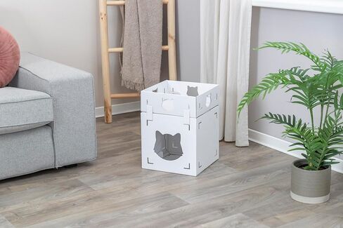 TRIXIE Casa Cara Modular Cardboard Cat Condo, Corrugated Indoor Cat Condo & Play Tower, Individually Combinable Modules for Playing and Relaxing, 100% Recycled Material for Cats up to 18 lbs in Saudi Arabia